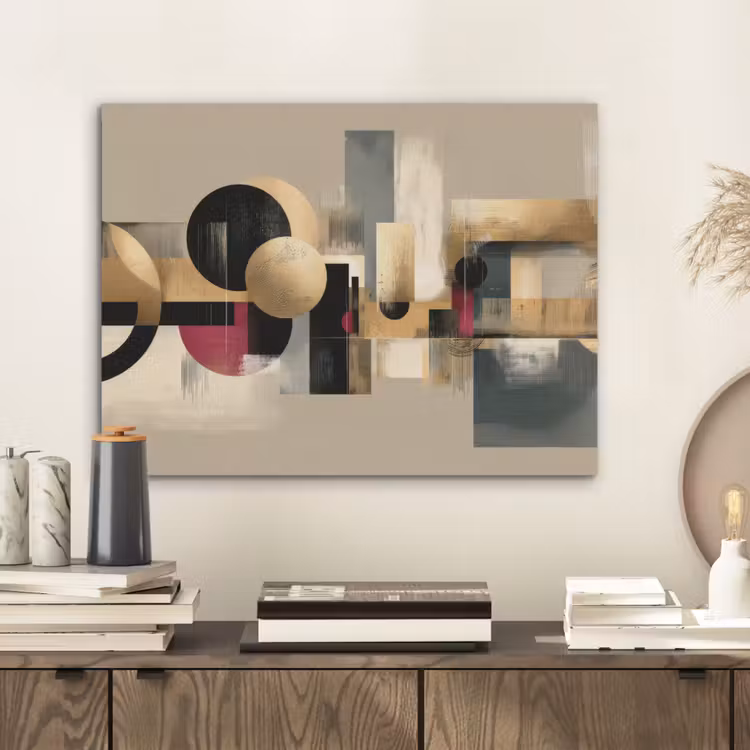 Abstract - Vormen - Beige - Texturen PET vilt klein -sfeer1
