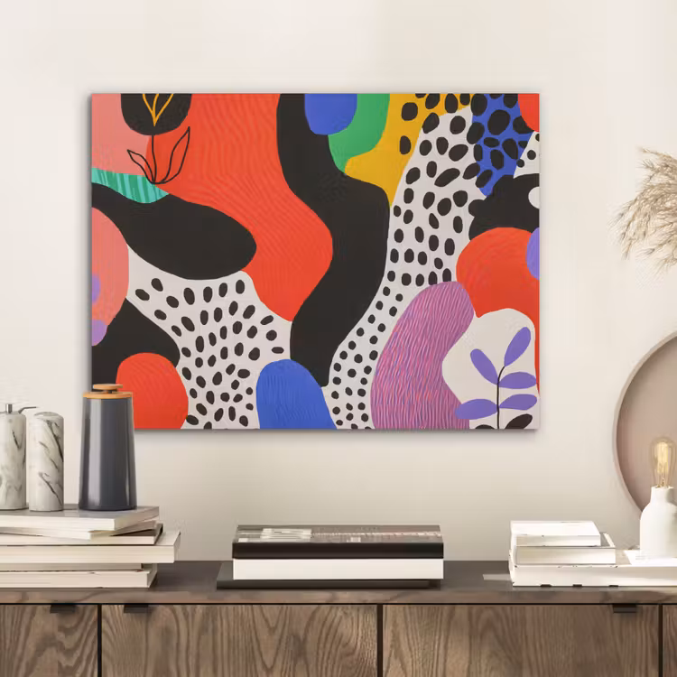 Abstract - Vormen - Kleuren - Stippen PET vilt klein -sfeer1