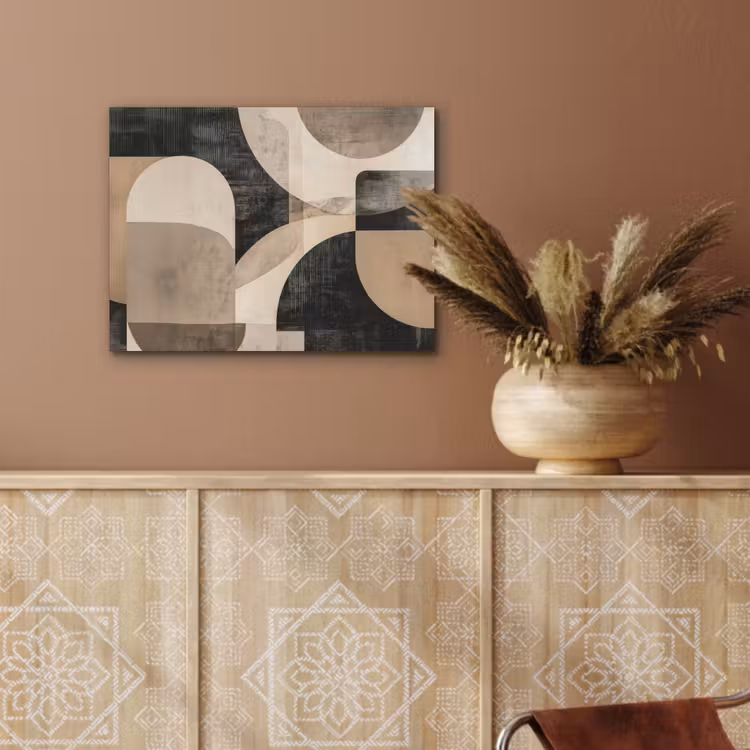 Abstract - Vormen - Modern - Beige PET vilt klein -sfeer4