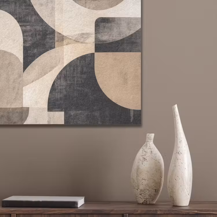 Abstract - Vormen - Modern - Beige PET vilt klein -sfeer6_closeup