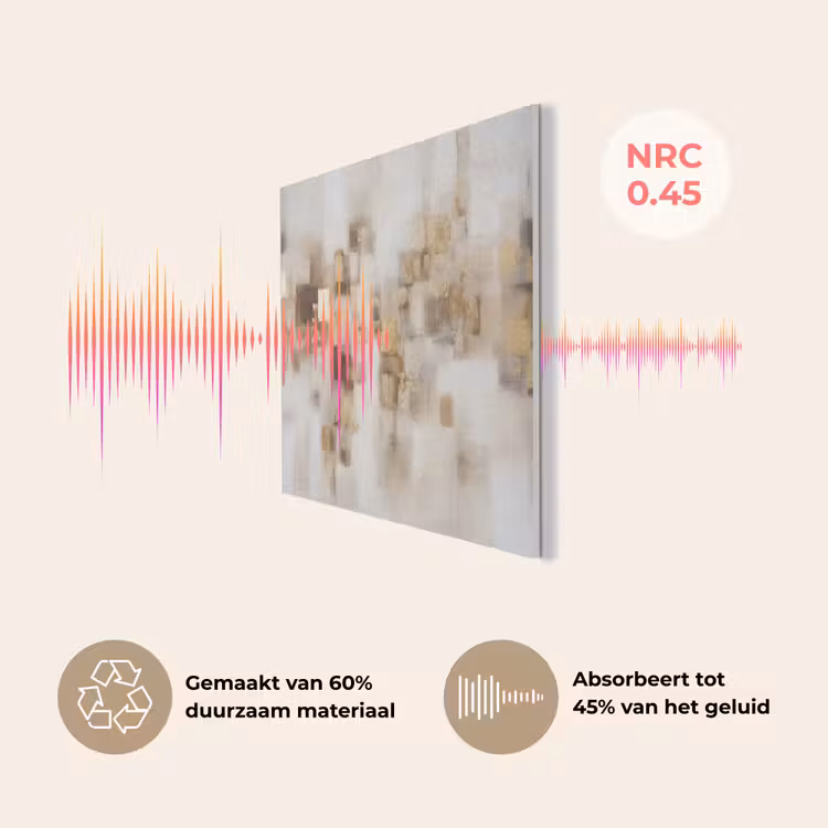 Abstracte vierkanten - Aardetonen - Mistig PET vilt klein -USP_NL