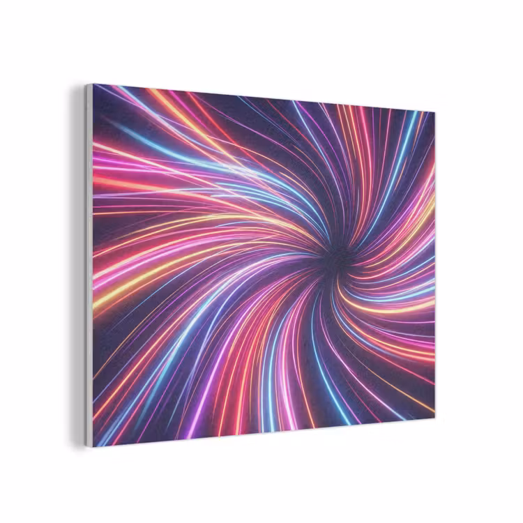 Abstract - Swirl - Futuristic - Neon PET vilt klein -3d