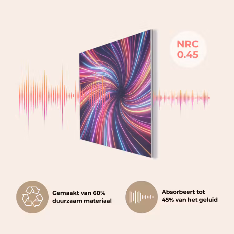 Abstract - Swirl - Futuristic - Neon PET vilt klein -USP_NL