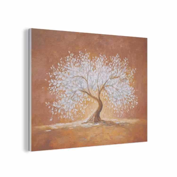 Abstract - Boom - Wit - Bladeren PET vilt klein -3d
