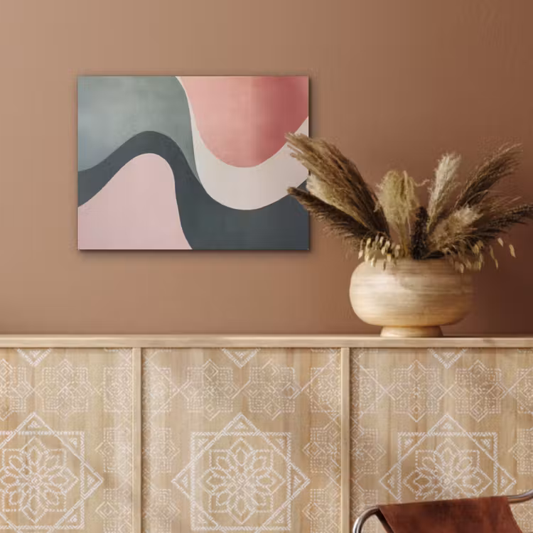 Abstract - Golven - Sierlijk - Roze PET vilt klein -sfeer4