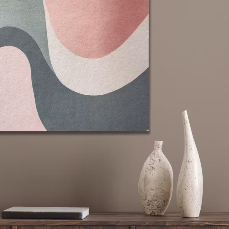 Abstract - Golven - Sierlijk - Roze PET vilt klein -sfeer6_closeup