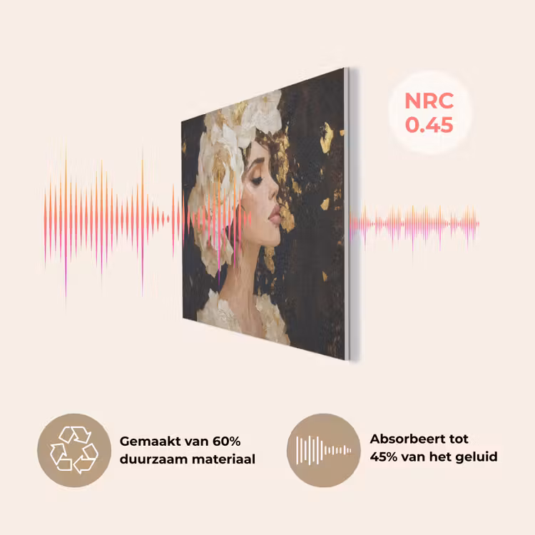 Abstract - Vrouw - Bloemen - Wit PET vilt klein -USP_NL
