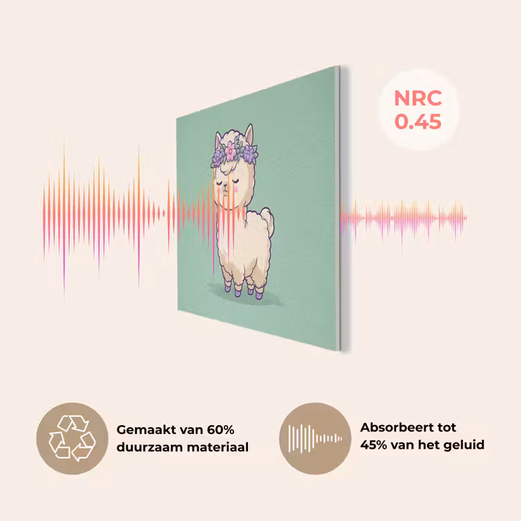 Alpaca - Groen - Bloemendiadeem PET vilt klein -USP_NL