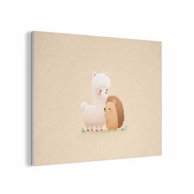 Alpaca - Egel - Bruin - Knuffelen PET vilt klein -3d