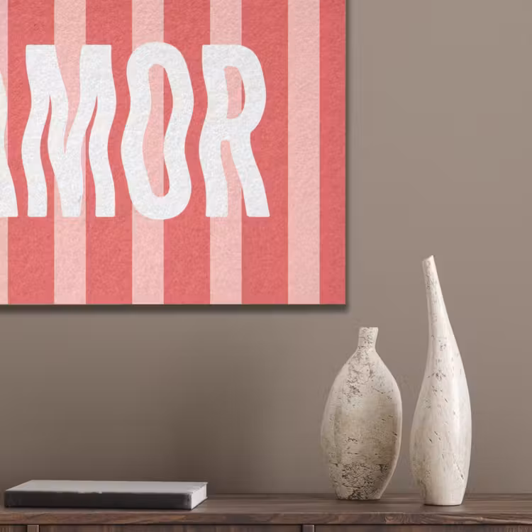 Amor - Strepen - Rood - Roze PET vilt klein -sfeer6_closeup