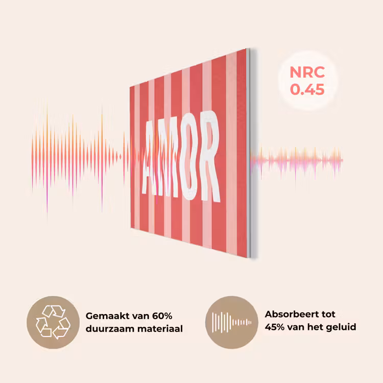 Amor - Strepen - Rood - Roze PET vilt klein -USP_NL