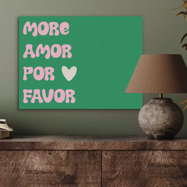 Amor - Valentijn - Groen - Tekst PET vilt klein -sfeer2