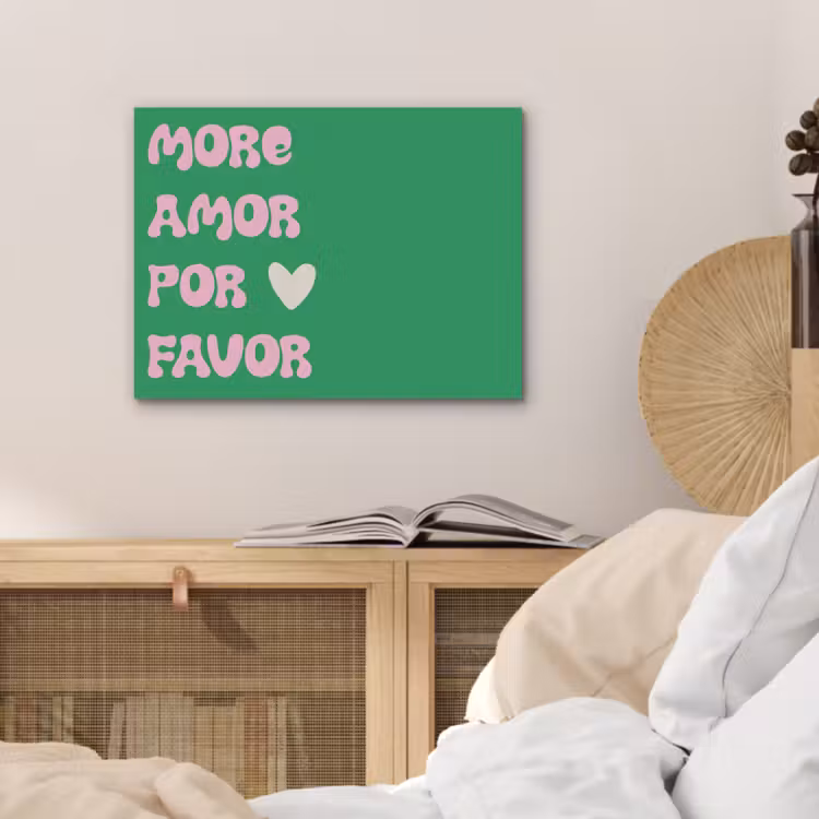Amor - Valentijn - Groen - Tekst PET vilt klein -sfeer3