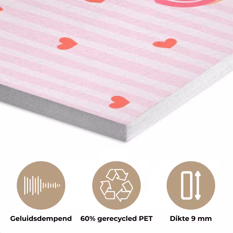 Amore vita sole - Roze - Hartjes PET vilt klein -closeup_NL