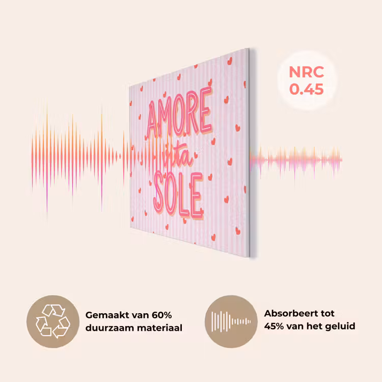 Amore vita sole - Roze - Hartjes PET vilt klein -USP_NL