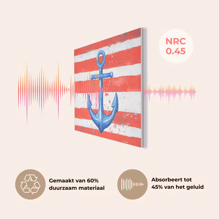 Anker - Verfspatten - Rood - Blauw PET vilt klein -USP_NL