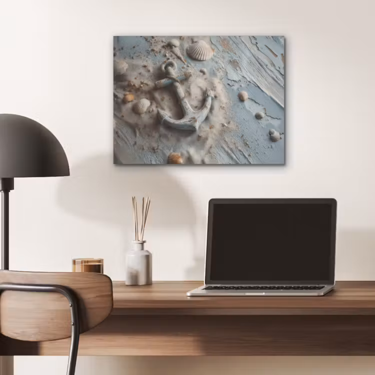 Anker - Hout - Schelpen - Zand PET vilt klein -sfeer5