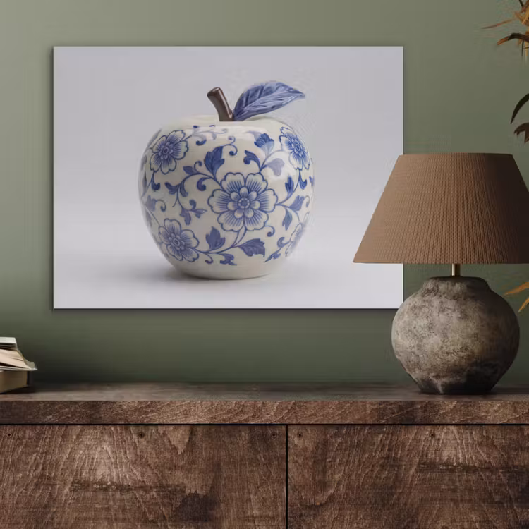 Appel - Blauw - Klassiek PET vilt klein -sfeer2