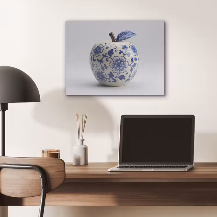 Appel - Blauw - Klassiek PET vilt klein -sfeer5