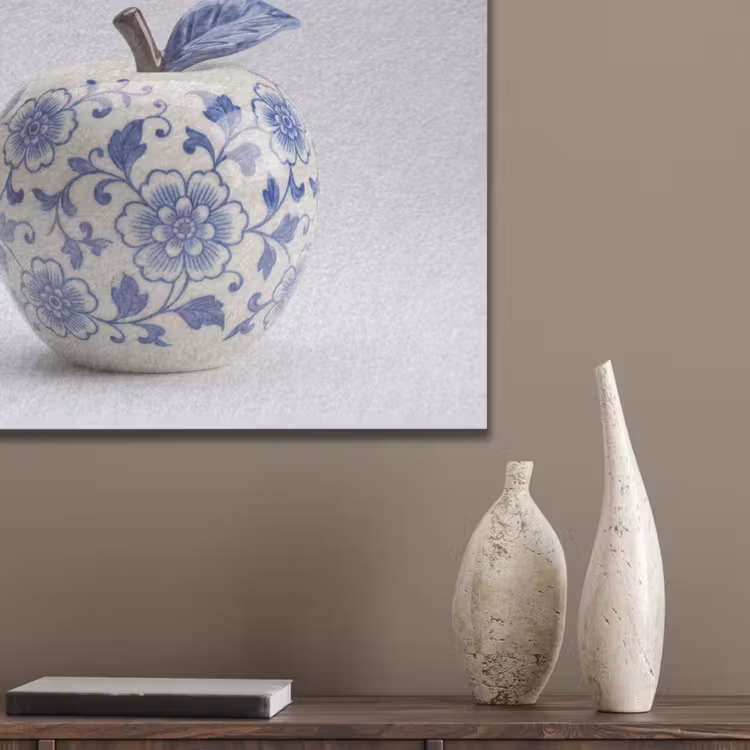 Appel - Blauw - Klassiek PET vilt klein -sfeer6_closeup