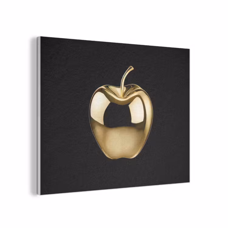 Appel - Goud - Chrome - Zwart PET vilt klein -3d