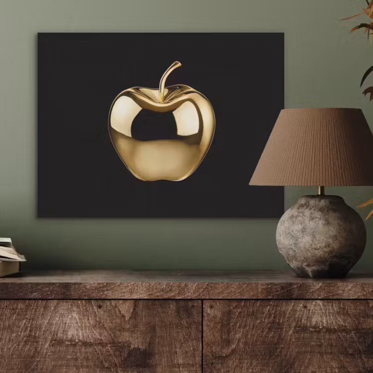 Appel - Goud - Chrome - Zwart PET vilt klein -sfeer2
