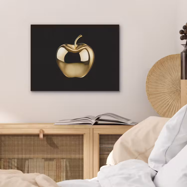 Appel - Goud - Chrome - Zwart PET vilt klein -sfeer3