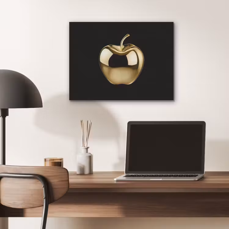 Appel - Goud - Chrome - Zwart PET vilt klein -sfeer5
