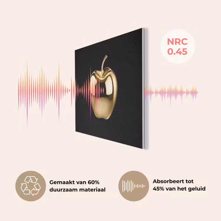 Appel - Goud - Chrome - Zwart PET vilt klein -USP_NL