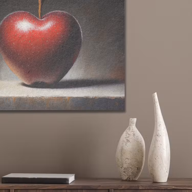 Apple - Hart - Rood PET vilt klein -sfeer6_closeup