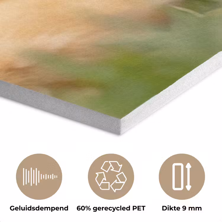 Pijltje - Eend - Natuur - Geel PET vilt klein -closeup_NL