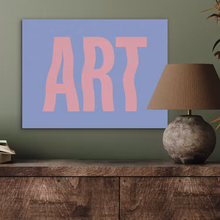 Art - Roze - Blauw PET vilt klein -sfeer2
