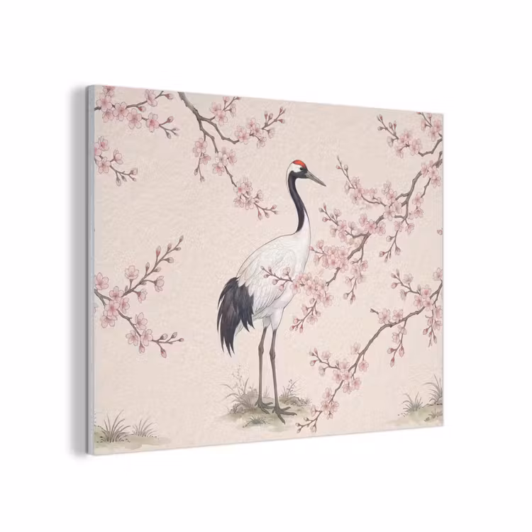 Aziatisch - Kraanvogel - Beige PET vilt klein -3d