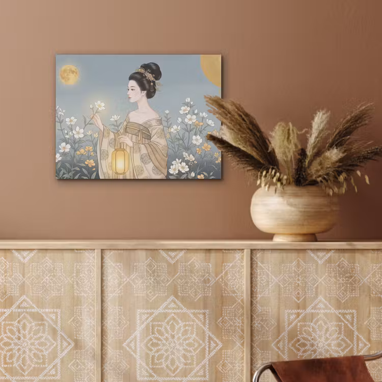 Aziatisch - Vrouw - Kimono PET vilt klein -sfeer4