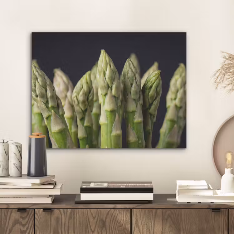 Asperges - Groen - Zwart PET vilt klein -sfeer1