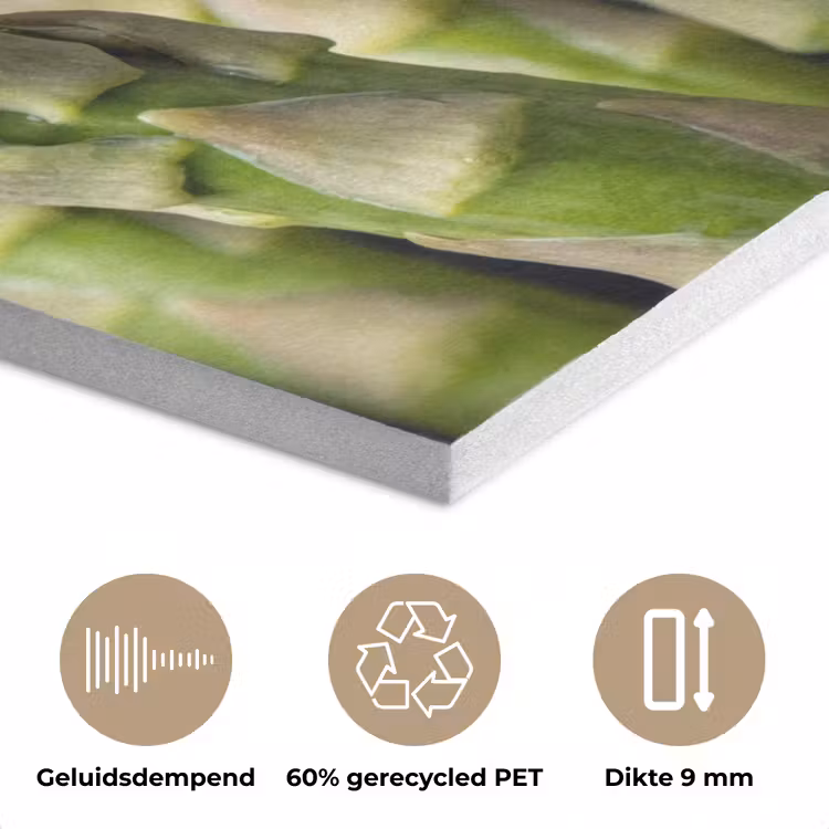 Asperges - Groen - Zwart PET vilt klein -closeup_NL