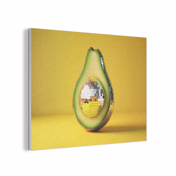 Avocado - Discobal - Geel - Glitter PET vilt klein -3d