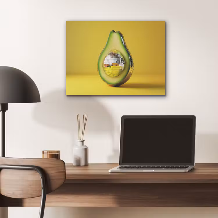 Avocado - Discobal - Geel - Glitter PET vilt klein -sfeer5
