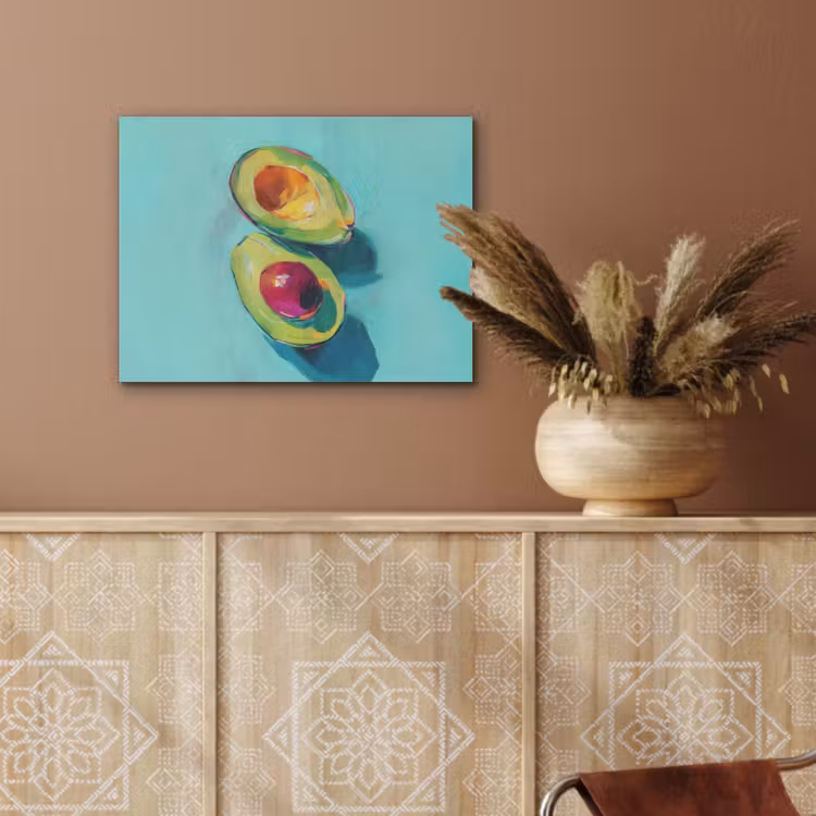 Avocado - Groen - Pit - Schaduw PET vilt klein -sfeer4