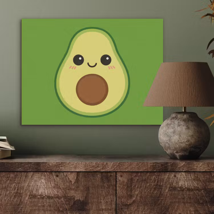 Avocado - Groen - Speels PET vilt klein -sfeer2