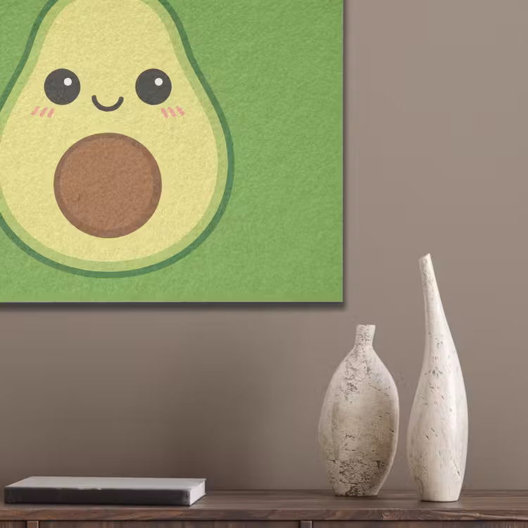 Avocado - Groen - Speels PET vilt klein -sfeer6_closeup