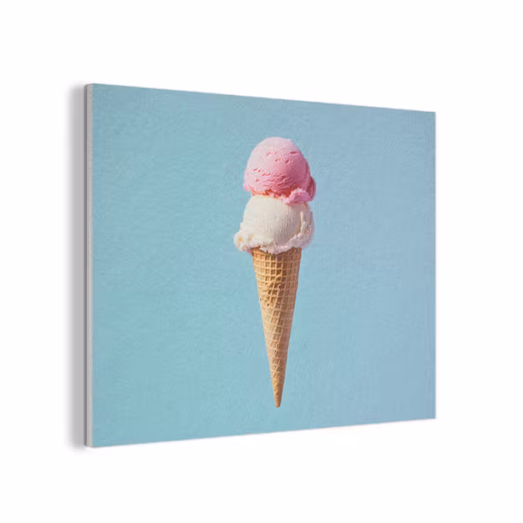 Bolletjes - Schepijs - Hoorntje - Blauw PET vilt klein -3d