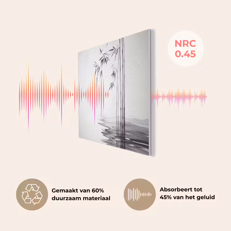 Bamboestammen - Water - Minimalistisch - Wit PET vilt klein -USP_NL