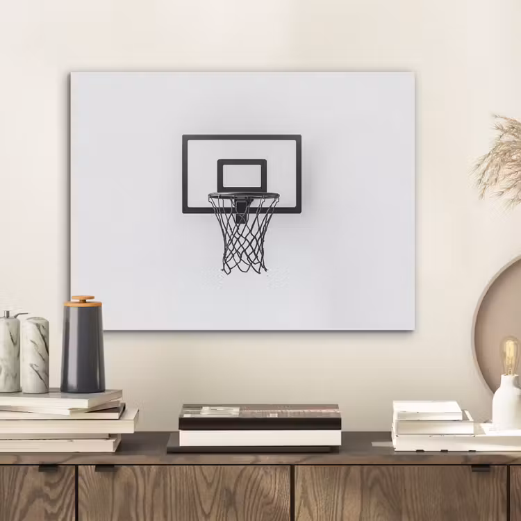 Basketbalbord - Minimalistisch - Zwart PET vilt klein -sfeer1
