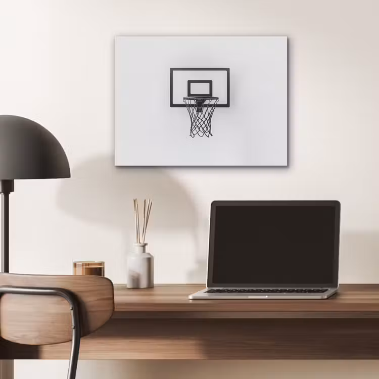 Basketbalbord - Minimalistisch - Zwart PET vilt klein -sfeer5