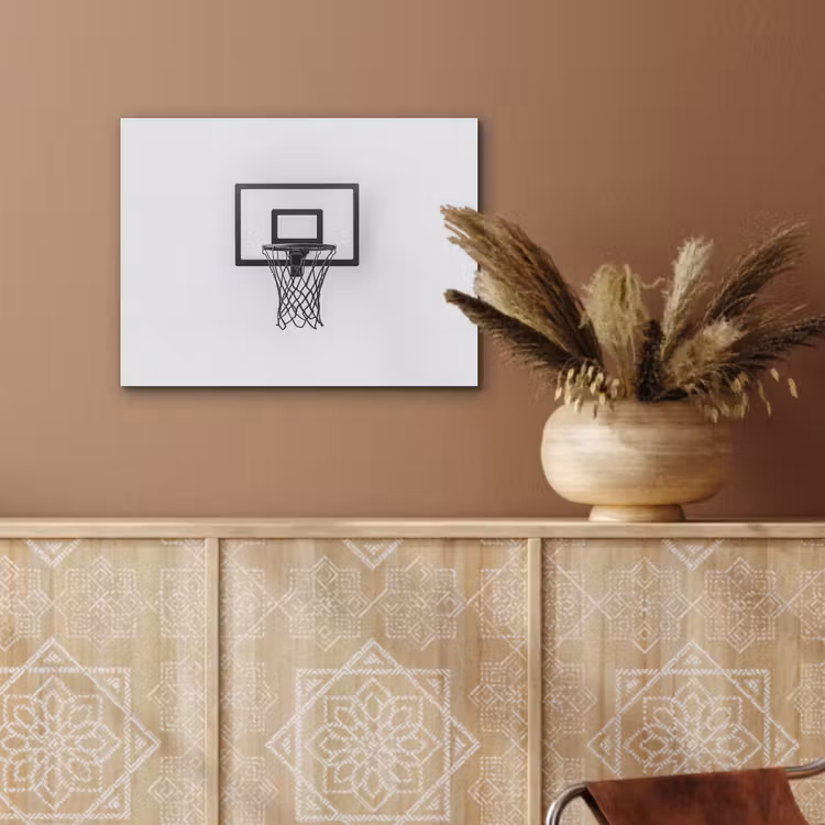 Basketbalbord - Minimalistisch - Zwart PET vilt klein -sfeer4