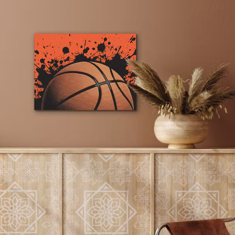 Basketbal - Verf - Sport - Oranje PET vilt klein -sfeer4