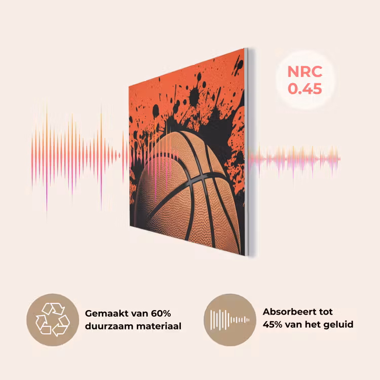 Basketbal - Verf - Sport - Oranje PET vilt klein -USP_NL