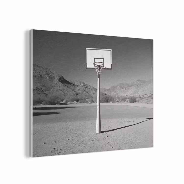 Basketbalpaal - Landschap - Zand - Wit PET vilt klein -3d