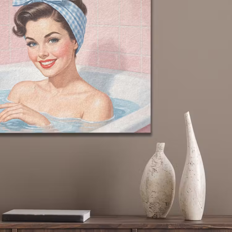 Badkamer - Eend - Blauw PET vilt klein -sfeer6_closeup